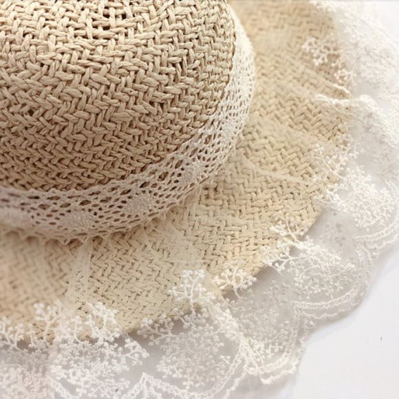 Toddler Straw Hat, Easter Toddler Hat, Vacation Toddler Hat, Toddler Hat, SunHat - Picture 2 of 2